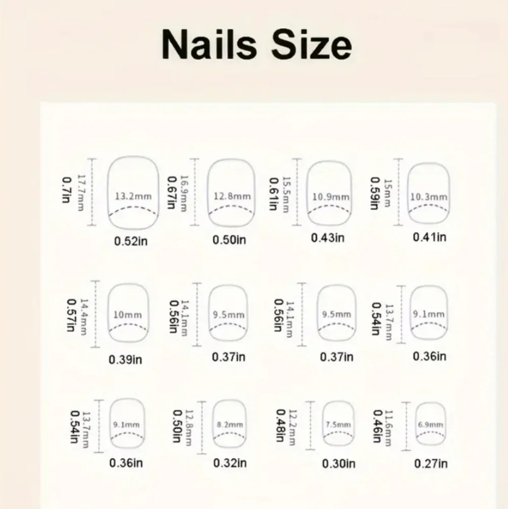 24 Pieces Fake Press On Nails